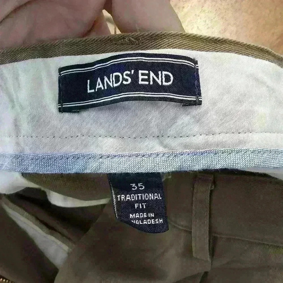 Mens Lands End khaki dress pants 35x30 - Picture 3 of 4